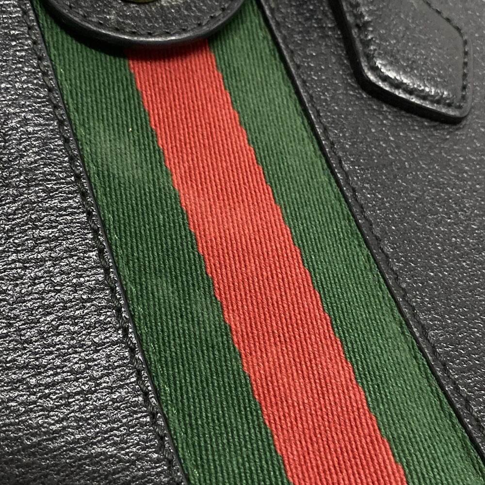 Gucci Ophidia Handbag 547551 Black Green Red - Picture 13 of 15